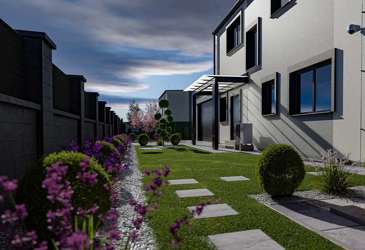 3D vizualizace zahrady – realistický náhled venkovního prostoru